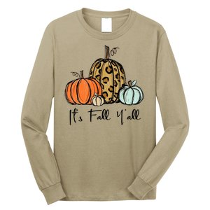 Its Fall Yall Graphic Shirt Women Thanksgiving Pumpkin Splicing Sleeve Fall Long Sleeve Shirt