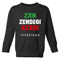 Iranian Flag ZAN ZENDEGI AZADI Support Iranian Women Protest Toddler Sweatshirt