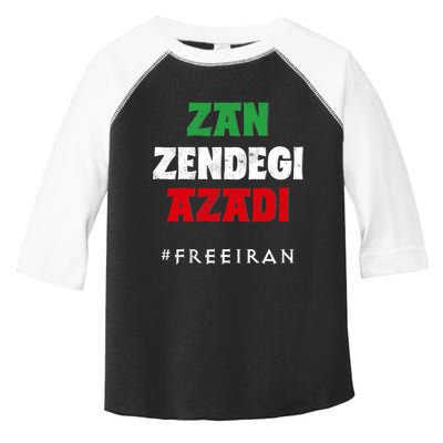 Iranian Flag ZAN ZENDEGI AZADI Support Iranian Women Protest Toddler Fine Jersey T-Shirt