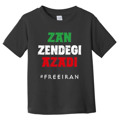 Iranian Flag ZAN ZENDEGI AZADI Support Iranian Women Protest Toddler T-Shirt