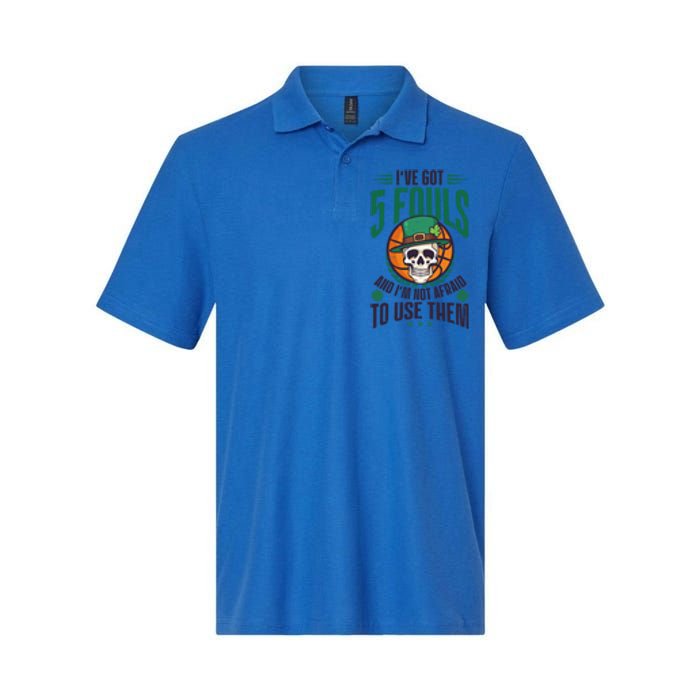 I've Got 5 Fouls Design St Patricks Basketball Cool Gift Softstyle Adult Sport Polo