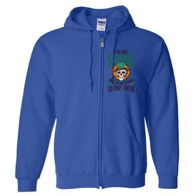 I've Got 5 Fouls Design St Patricks Basketball Cool Gift Full Zip Hoodie