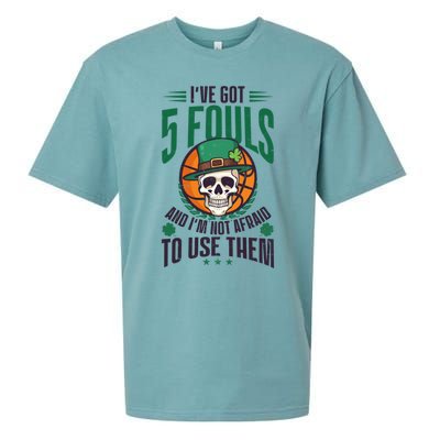 I've Got 5 Fouls Design St Patricks Basketball Cool Gift Sueded Cloud Jersey T-Shirt