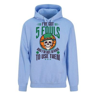 I've Got 5 Fouls Design St Patricks Basketball Cool Gift Unisex Surf Hoodie