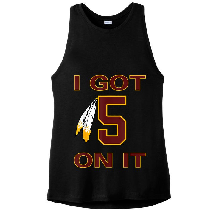 I Got 5 On It Washington Football Ladies PosiCharge Tri-Blend Wicking Tank