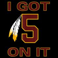I Got 5 On It Washington Football Tie-Dye T-Shirt