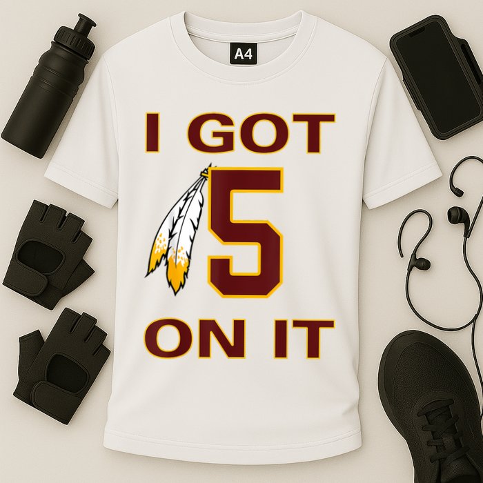 I Got 5 On It Washington Football Cooling Performance Crew T-Shirt