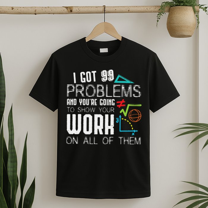 I Got 99 Problems Show Your Work Funny Tutor Math Teacher T-Shirt