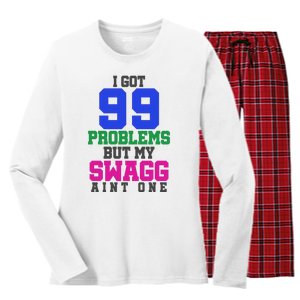 I Got 99 Problems But My Swagg Ain't One Women's Long Sleeve Flannel Pajama Set 