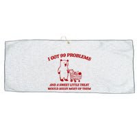 I Got 99 Problems And A Sweet Little Treat Would Solve Most Of Them Large Microfiber Waffle Golf Towel