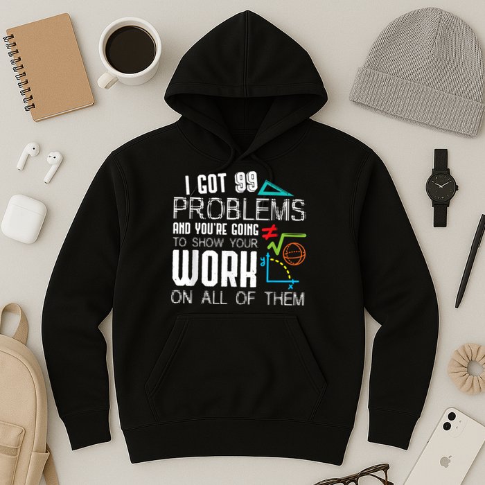 I Got 99 Problems Show Your Work Funny Tutor Math Teacher Hoodie