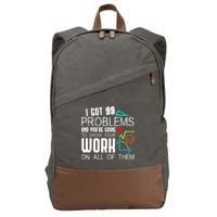 I Got 99 Problems Show Your Work Funny Tutor Math Teacher Cotton Canvas Backpack