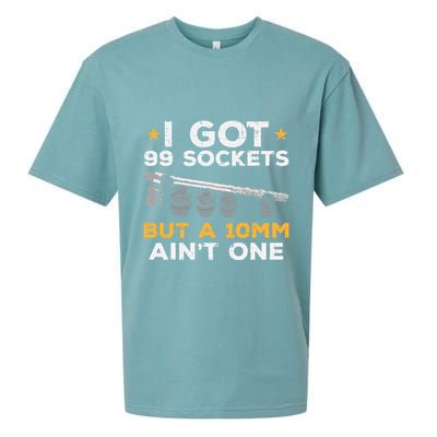 I Got 99 Sockets 10mm Aint One Funny Car Mechanic Garage Sueded Cloud Jersey T-Shirt