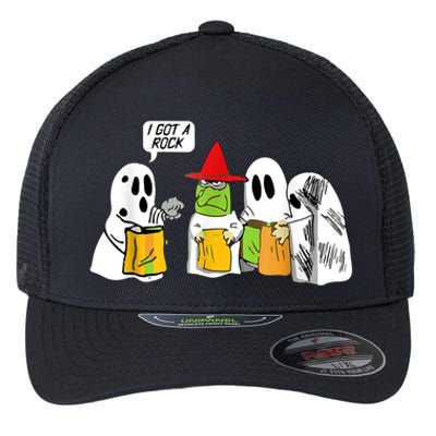 I Got A Rock Ghost, Halloween Party Flexfit Unipanel Trucker Cap