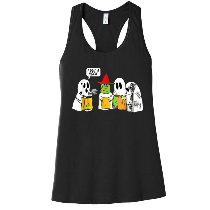 I Got A Rock Ghost, Halloween Party Women's Racerback Tank