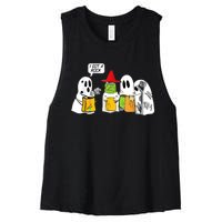 I Got A Rock Ghost, Halloween Party Women's Racerback Cropped Tank