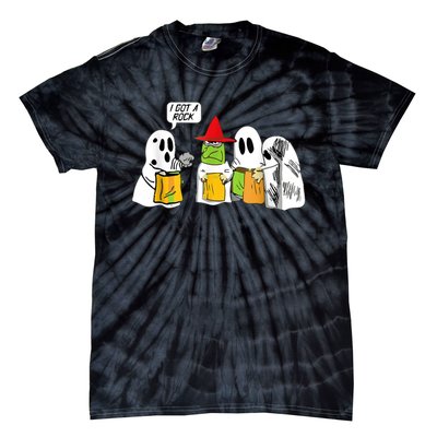 I Got A Rock Ghost, Halloween Party Tie-Dye T-Shirt