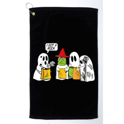 I Got A Rock Ghost, Halloween Party Platinum Collection Golf Towel