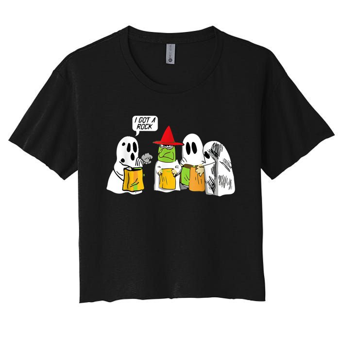 I Got A Rock Ghost, Halloween Party Women's Crop Top Tee