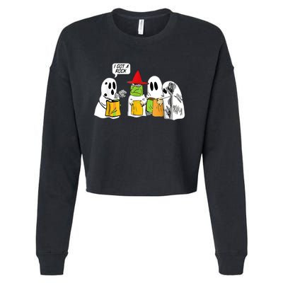 I Got A Rock Ghost, Halloween Party Cropped Pullover Crew