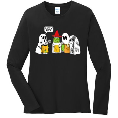 I Got A Rock Ghost, Halloween Party Ladies Long Sleeve Shirt