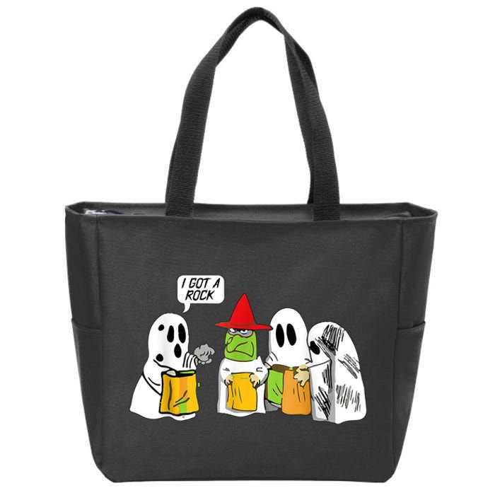 I Got A Rock Ghost, Halloween Party Zip Tote Bag