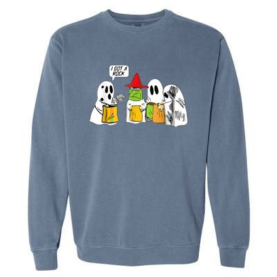 I Got A Rock Ghost, Halloween Party Garment-Dyed Sweatshirt