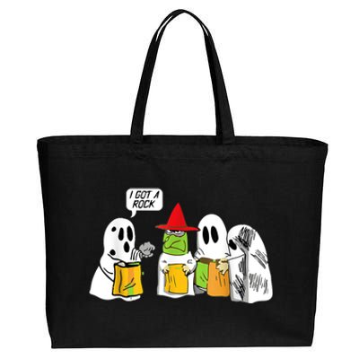 I Got A Rock Ghost, Halloween Party Cotton Canvas Jumbo Tote