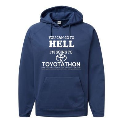 I Got A Lobotomy Done At Toyotathon Performance Fleece Hoodie