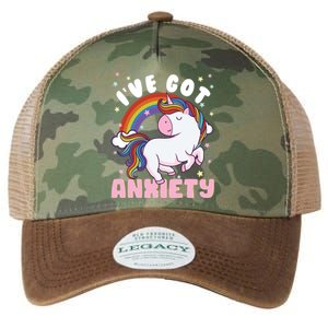 IVe Got Anxiety Sarcastic Rainbow Unicorn Ptsd Meaningful Gift Legacy Tie Dye Trucker Hat