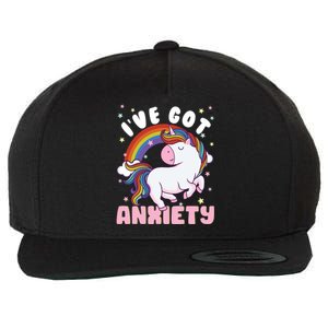 IVe Got Anxiety Sarcastic Rainbow Unicorn Ptsd Meaningful Gift Wool Snapback Cap