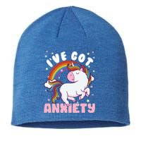 IVe Got Anxiety Sarcastic Rainbow Unicorn Ptsd Meaningful Gift Sustainable Beanie