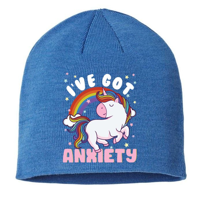 IVe Got Anxiety Sarcastic Rainbow Unicorn Ptsd Meaningful Gift Sustainable Beanie