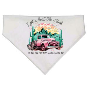 I Got A Heart Like A Truck Western Sunset Cow Farm USA-Made Doggie Bandana