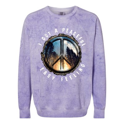 I Got A Peaceful Easy Feeling Colorblast Crewneck Sweatshirt