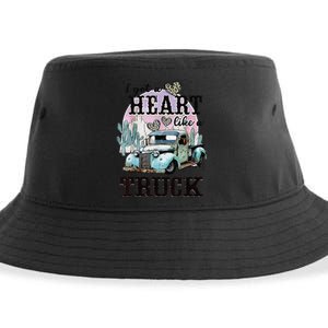 I Got A Heart Like A Truck Runs On Dreams Sustainable Bucket Hat