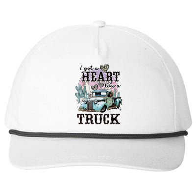 I Got A Heart Like A Truck Runs On Dreams Snapback Five-Panel Rope Hat