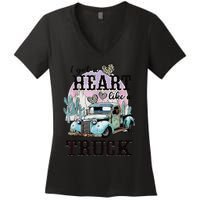 I Got A Heart Like A Truck Runs On Dreams Women's V-Neck T-Shirt