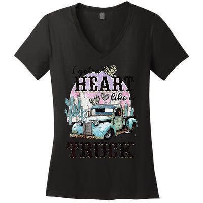 I Got A Heart Like A Truck Runs On Dreams Women's V-Neck T-Shirt