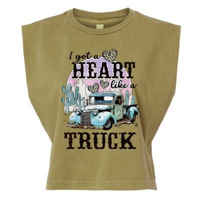 I Got A Heart Like A Truck Runs On Dreams Garment-Dyed Women's Muscle Tee