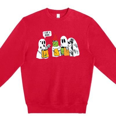 I Got A Rock Halloween Cute Fall Premium Crewneck Sweatshirt