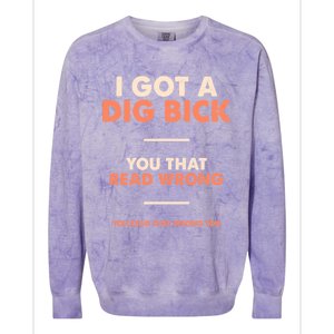 I Got A Dig Bick Colorblast Crewneck Sweatshirt