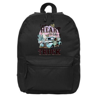 I Got A Heart Like A Truck Runs On Dreams 16 in Basic Backpack