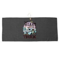I Got A Heart Like A Truck Runs On Dreams Large Microfiber Waffle Golf Towel