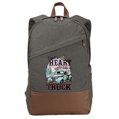 I Got A Heart Like A Truck Runs On Dreams Cotton Canvas Backpack