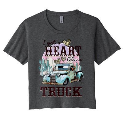 I Got A Heart Like A Truck Runs On Dreams Women's Crop Top Tee