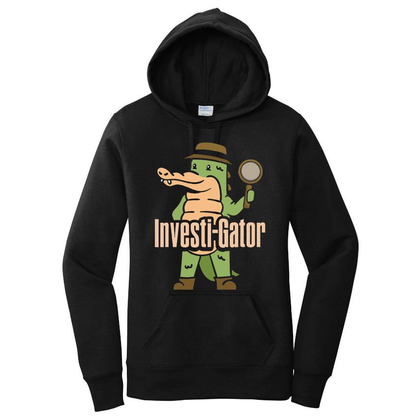 Investi Gator Alligator Spy Private Detective Investigator Women's Pullover Hoodie
