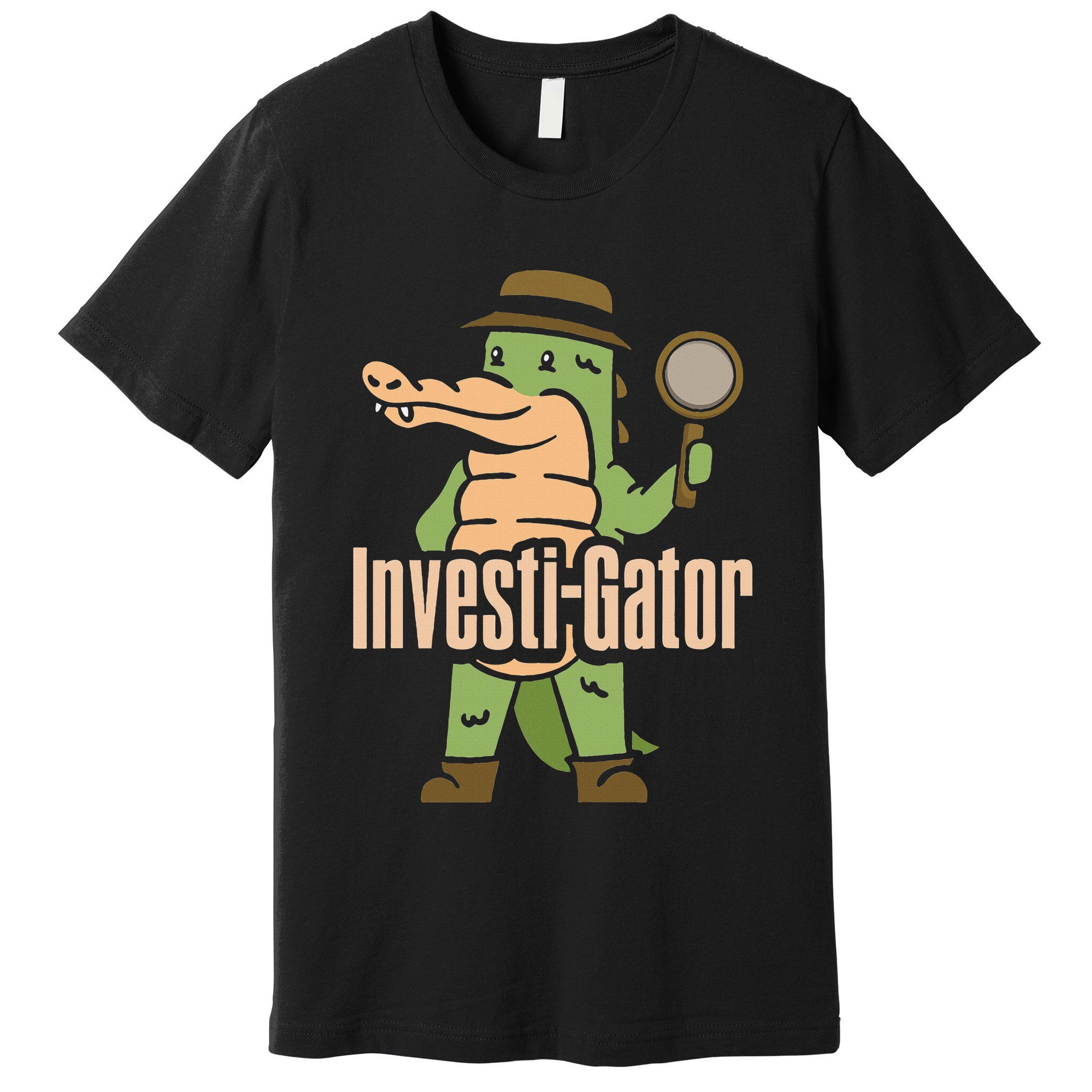 Investi Gator Alligator Spy Private Detective Investigator Premium T-Shirt
