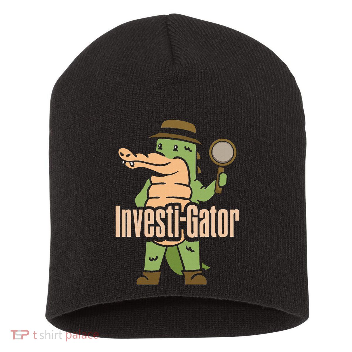 Investi Gator Alligator Spy Private Detective Investigator Short Acrylic Beanie