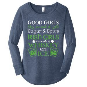 Irish Girl are Whiskey on Ice St. Patrick's Day Women's Perfect Tri Tunic Long Sleeve Shirt